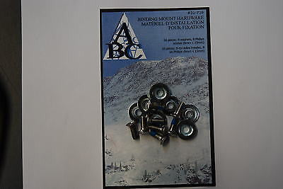 SNOWBOARD BINDING MOUNTING SET of 16 pcs-6mm x 15mm screws