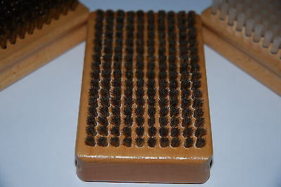 WAX BRUSHES set of 3 Rectangular wood base handles